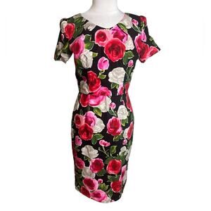 NWOT Siri San Francisco Rosemarie floral print sheath dress vintage inspired 4